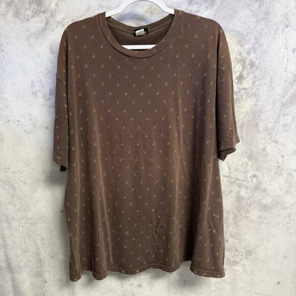 VTG Volcom Shirt Skate Surf Grunge AOP Y2K Mens 2XL 25.5x28.5 - Picture 1 of 14